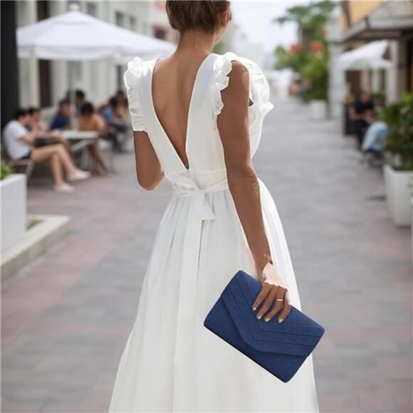 Milisente Evening Bag for Women Envelope Clutch Bag Crossbody Shoulder - Picture 3 of 7